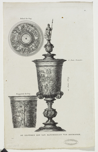 511 De zilveren kop van Maximiliaan van Bourgonje. De zilveren beker (verguld), door Maximilliaan van Bourgondië aan ...