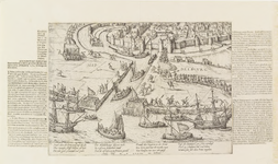 52 Intocht van de troepen van de Prins van Oranje te Middelburg, met 4 x 3 versregels (Duits) en foutieve datering: IX ...