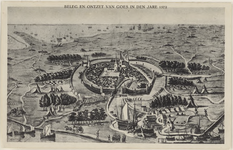 54 Beleg en ontzet van Goes in den jare 1572. Het beleg en ontzet van Goes, met een panorama van de omgeving en de ...