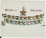 561 Burg-Graaven. Titelblad voor een onderdeel van de historisch-topografische atlas Zelandia Illustrata, met ...