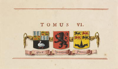 611 Tomus VI. Goes. Zierikzee. Tholen. Titelblad voor een onderdeel van de historisch-topografische atlas Zelandia ...