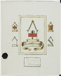 647 Het wapen van Johan Marinus Chalmers, secretaris van de Rekenkamer en de Staten van Zeeland (1766-1770), ...