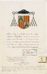 657 Het wapen van Nicolaas de Castro van de Burgt of Verborgh, abt (1558-1572) en bisschop van Middelburg (1564-1572), ...