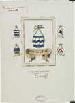 678 Boudewyn de Witte. Het wapen van mr Boudewijn de Witte, secretaris Staten van Zeeland (1625-1630), raadpensionaris ...