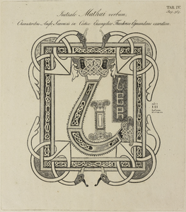 680a-4 Initiale Mathei verbum, Characteribus Anglo Saxonicis in Codice Evangelico Theodorico-Egmundano exaratum. Het ...