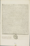 680h Het charter (Latijn), met zegel, waarin graaf Willem II te Haarlem de stad Haarlem onder bepaalde voorwaarden ...