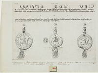 682 De zegels van de graven van Vlaanderen, Philips van de Elzas, Dirk van de Elzas (met contra-zegel) en Floris III ...