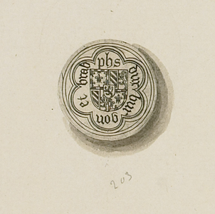 705-5 Het klein zegel van hertog Philips van Bourgondië, graaf van Holland