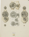 706 Twee zegels en contrazegels van hertog Philips van Bourgondië, graaf van Holland en het zegel van zijn echtgenote ...