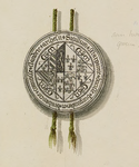 707-6 Het zegel van Margaretha van York, echtgenote van Karel de Stoute