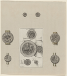 707-708 Blad met afbeeldingen van zegels van Karel de Stoute, hertog van Bourgondië en zijn echtgenote Margaretha van ...