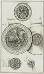 708 Drie zegels en een contrazegel van Karel de Stoute, hertog van Bourgondië, graaf van Holland en een zegel van Jan ...