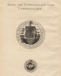 748 Zegel van Schepenen der Stad Lamminsvliet. Het zegel van de stad Lamminsvliet (Sluis), met randschrift