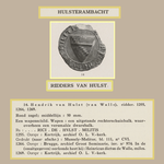 751-14 Afbeelding van het zegel van een ridder Hendrik van Hulst (van Walle), met toegevoegd de beschrijving door H. ...