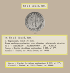751-16b Afbeelding van het tegenzegel van de stad Axel (Axelerambacht), met toegevoegd de beschrijving door H. Obreen: ...