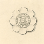 774 Het zegel van de Nederlands-hervormde kerk te Veere met randschrift (circa 1800)