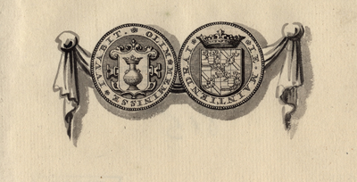 815-2 Een strooipenning, uitgedeeld bij de inhuldiging van prins Willem van Oranje als markies van Vlissingen