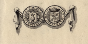 815-2 Een strooipenning, uitgedeeld bij de inhuldiging van prins Willem van Oranje als markies van Vlissingen