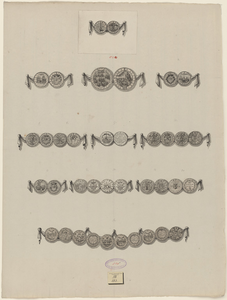 821-1 Achttien gedenkpenningen (voor- en keerzijde), geslagen in de Munt van Zeeland