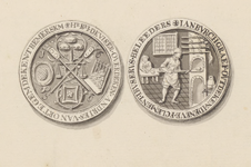 865-14 De penning (voor- en keerzijde) van het Middelburgs broodbakkersgilde