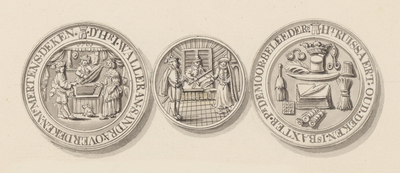 865-29 De penningen van het Middelburgs zijden-, wollen- en lakenkopers en lakenkramersgilde
