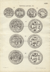 866-12 Middelburg 12. De penningen van Middelburgse gilden:58. zijdekopers enz. (1595); 59. zijdekopers enz.(1617) ...