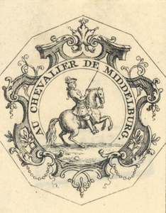 873 Au Chevalier de Middelbourg. De penning van de schutterij te Middelburg, ridder te paard