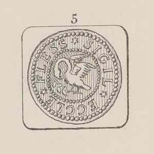 880-22 (5) Avondmaal- of kerkelijke armenloodje van de diaconie van Vlissingen, pelikaan met twee jongen, randschrift, ...