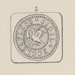 880-22 (5) Avondmaal- of kerkelijke armenloodje van de diaconie van Vlissingen, pelikaan met twee jongen, randschrift, ...