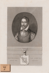 272 Maximilliaan de Hennin (1542-1578), graaf van Bossu, stadhouder van Holland enz., aangewezen heer van Veere en ...