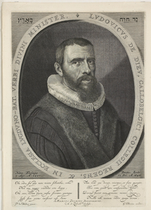 325 Ludovicus de Dieu (1590-1642), predikant Waalse gemeente te Middelburg 1613-1617 en de Nederlandse Hervormde ...