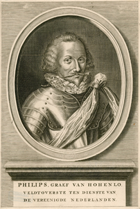 447 Graaf Philips van Hohenlohe (1550-1606), veldmaarschalk, gehuwd met Maria van Nassau, vrouwe van Noord-Beveland.