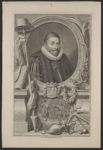 50-4 Willem I (1533-1584), graaf van Nassau, stadhouder van Holland, Zeeland enz. (1559-1584), met onder afbeelding van ...