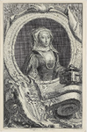 62 Anna van Saksen (1544-1577), tweede gemalin van prins Willem I van Oranje, in ovaal, met randschrift en haar wapen.