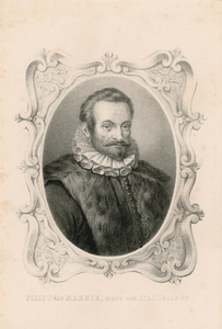 634 Philips van Marnix (1540-1598), heer van Sint Aldegonde, staatsman, godgeleerde en dichter, ambachtsheer van ...