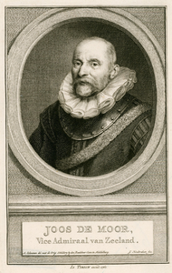 668 Joos de Moor (1550-1618), baljuw van Middelburg (1574), vice-admiraal van Zeeland, in harnas, met keten.