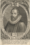 822 Henricus Slatius (1580-1623), Remonstrants predikant, in ovaal, met randschrift (Latijn), zinnebeelden en ...