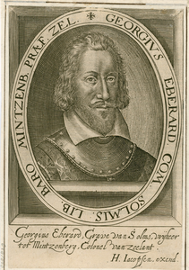 829 Georgius Eberard, graaf van Solms (1563-1602), kolonel van Zeeland, gouverneur van Hulst (1591-1596).