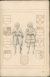 961-23 Grafzerk van Hendrik en Wolfert van Borssele voorheen te Sandenburg, met wapens. Afkomstig van het geslacht van ...