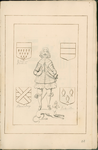 961-24 Grafzerk van de Vriese van Oostende, met wapens. Afkomstig van het geslacht van Borssele en kopie van de ...