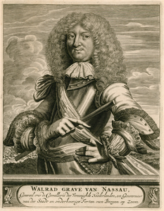 985 Walrad, geb. 25-2-1635, overl. Roermond 17-10-1702, graaf van Nassau, generaal cavallerie der Ver. Nederlanden, ...
