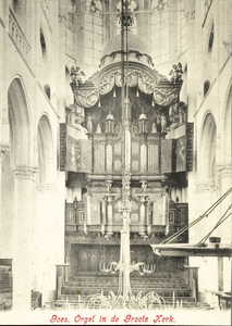 128-29 Goes. Orgel in de Groote Kerk.. Het orgel in de Nederlandse Hervormde Grote of Maria Magdalenakerk te Goes