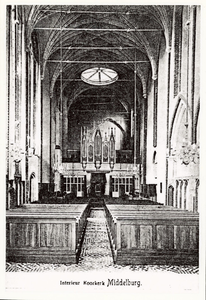 133-66 Interieur van de Koorkerk te Middelburg