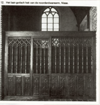 134-56 Het laat-gotisch hek van de noorderdwarsarm in de Nederlandse Hervormde kerk te Nisse