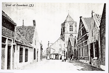 135-38 Groet uit Ouwerkerk (Z.). De toren van de voormalige Nederlandse Hervormde kerk te Ouwerkerk