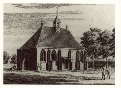 137-134 Gravure van de Nederlandse Hervormde kerk te Sint Laurens