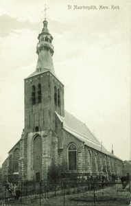 138-135 St Maartensdijk, Herv. Kerk. De Nederlandse Hervormde kerk te Sint Maartensdijk