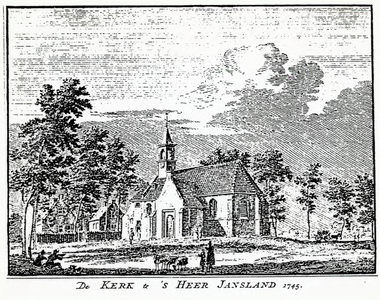 138-193 Gravure van de Nederlandse Hervormde kerk te Sirjansland