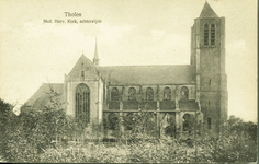139-71 Tholen Ned. Herv. Kerk, achterzijde. De Nederlandse Hervormde kerk te Tholen