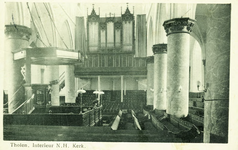 140-6 Tholen. Interieur N.H. Kerk.. Interieur van de Nederlandse Hervormde kerk te Tholen